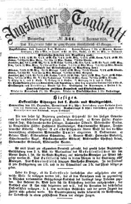 Augsburger Tagblatt Donnerstag 11. Dezember 1856