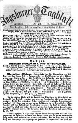 Augsburger Tagblatt Samstag 24. Januar 1857