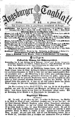 Augsburger Tagblatt Freitag 6. Februar 1857