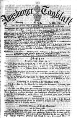 Augsburger Tagblatt Sonntag 8. März 1857
