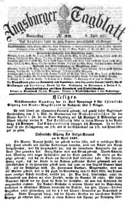 Augsburger Tagblatt Donnerstag 9. April 1857