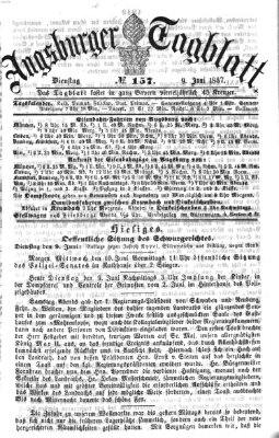 Augsburger Tagblatt Dienstag 9. Juni 1857