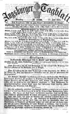 Augsburger Tagblatt Dienstag 23. Juni 1857