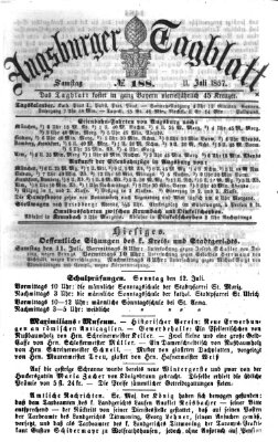 Augsburger Tagblatt Samstag 11. Juli 1857