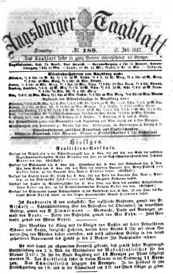 Augsburger Tagblatt Sonntag 12. Juli 1857
