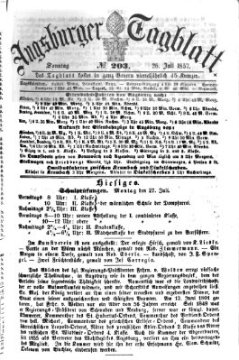 Augsburger Tagblatt Sonntag 26. Juli 1857