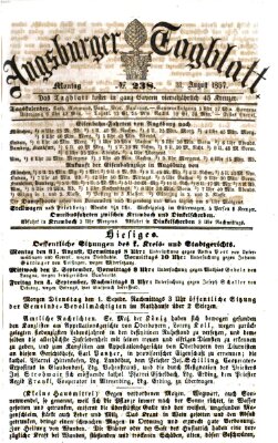 Augsburger Tagblatt Montag 31. August 1857