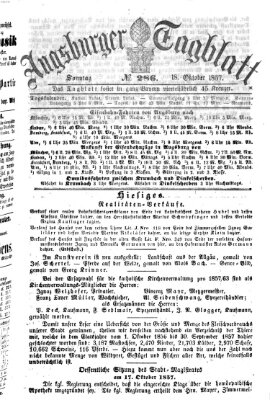 Augsburger Tagblatt Sonntag 18. Oktober 1857