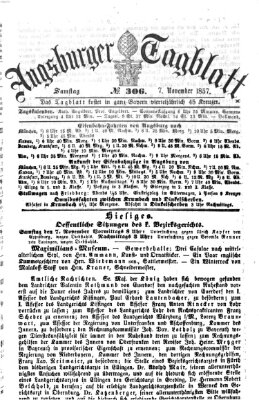 Augsburger Tagblatt Samstag 7. November 1857
