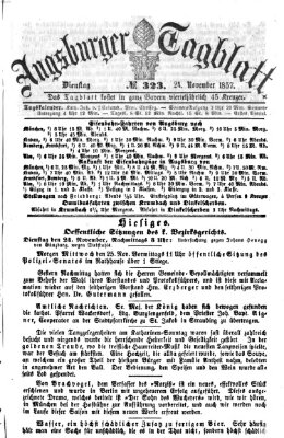 Augsburger Tagblatt Dienstag 24. November 1857