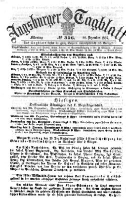 Augsburger Tagblatt Montag 28. Dezember 1857