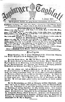 Augsburger Tagblatt Freitag 8. Januar 1858