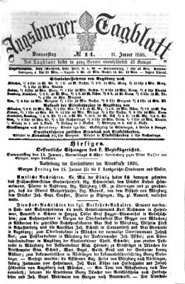 Augsburger Tagblatt Donnerstag 14. Januar 1858