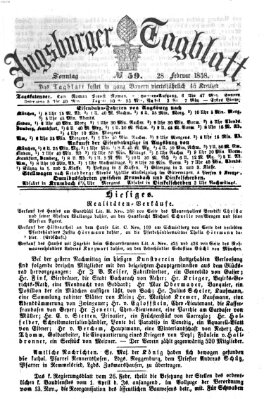 Augsburger Tagblatt Sonntag 28. Februar 1858