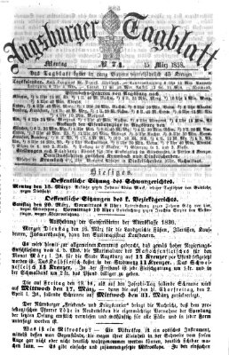 Augsburger Tagblatt Montag 15. März 1858