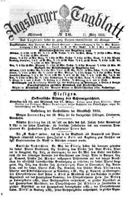 Augsburger Tagblatt Mittwoch 17. März 1858