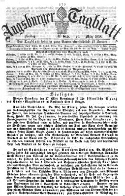 Augsburger Tagblatt Freitag 26. März 1858