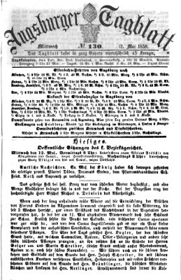 Augsburger Tagblatt Mittwoch 12. Mai 1858