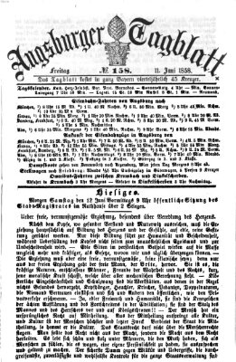 Augsburger Tagblatt Freitag 11. Juni 1858