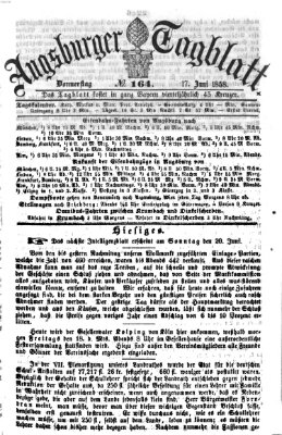 Augsburger Tagblatt Donnerstag 17. Juni 1858