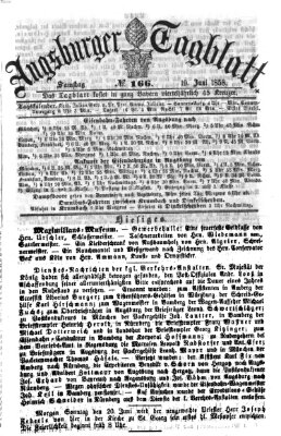 Augsburger Tagblatt Samstag 19. Juni 1858