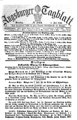 Augsburger Tagblatt Dienstag 6. Juli 1858