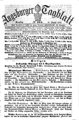 Augsburger Tagblatt Samstag 14. August 1858