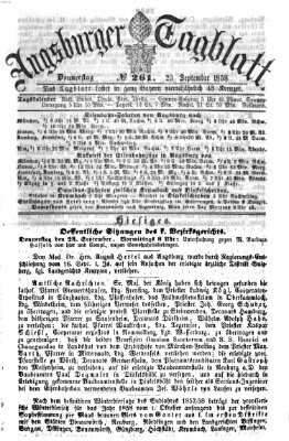 Augsburger Tagblatt Donnerstag 23. September 1858
