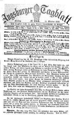 Augsburger Tagblatt Freitag 15. Oktober 1858