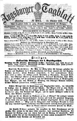 Augsburger Tagblatt Samstag 23. Oktober 1858