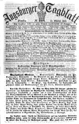 Augsburger Tagblatt Samstag 30. Oktober 1858