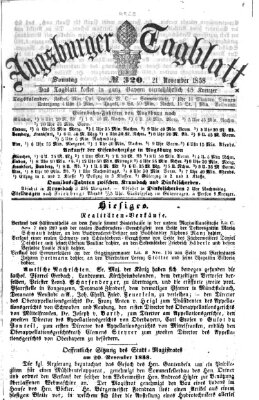 Augsburger Tagblatt Sonntag 21. November 1858