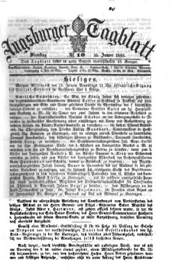 Augsburger Tagblatt Dienstag 10. Januar 1860
