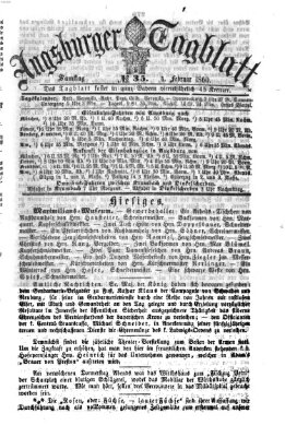 Augsburger Tagblatt Samstag 4. Februar 1860