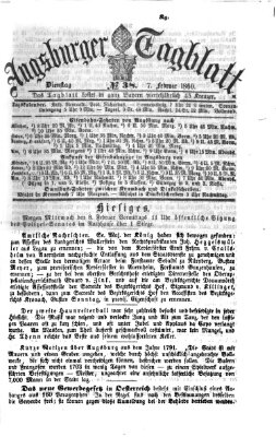 Augsburger Tagblatt Dienstag 7. Februar 1860