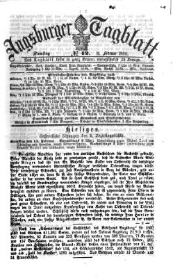 Augsburger Tagblatt Samstag 11. Februar 1860