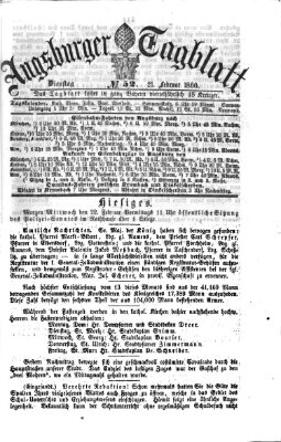 Augsburger Tagblatt Dienstag 21. Februar 1860