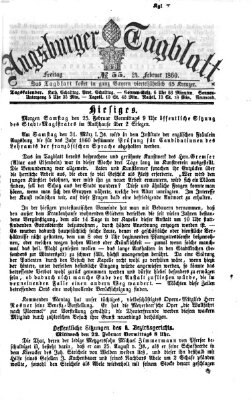 Augsburger Tagblatt Freitag 24. Februar 1860
