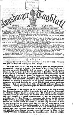 Augsburger Tagblatt Dienstag 1. Mai 1860