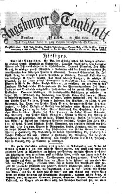 Augsburger Tagblatt Samstag 19. Mai 1860