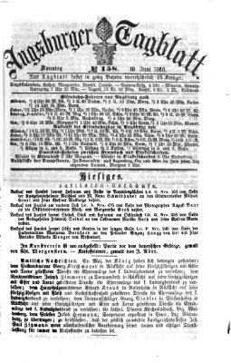 Augsburger Tagblatt Sonntag 10. Juni 1860