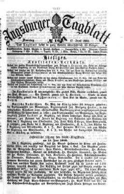 Augsburger Tagblatt Sonntag 17. Juni 1860