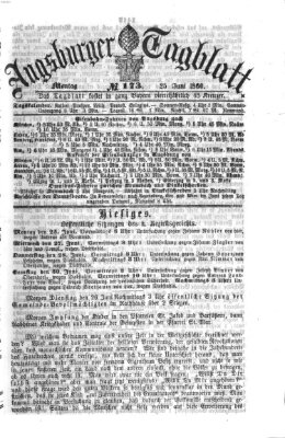 Augsburger Tagblatt Montag 25. Juni 1860