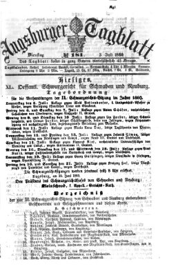 Augsburger Tagblatt Dienstag 3. Juli 1860