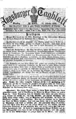 Augsburger Tagblatt Dienstag 23. Oktober 1860