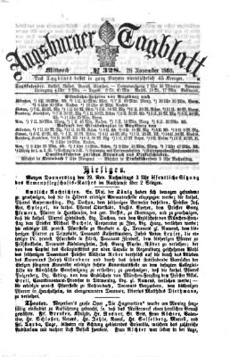 Augsburger Tagblatt Mittwoch 28. November 1860