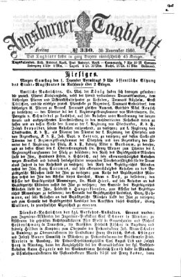 Augsburger Tagblatt Freitag 30. November 1860