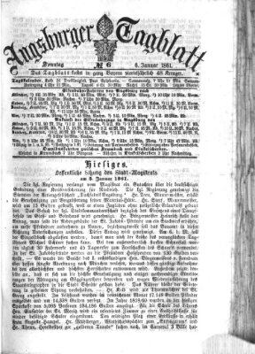 Augsburger Tagblatt Sonntag 6. Januar 1861