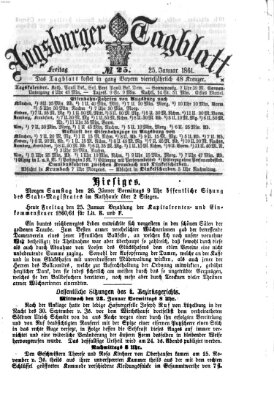 Augsburger Tagblatt Freitag 25. Januar 1861