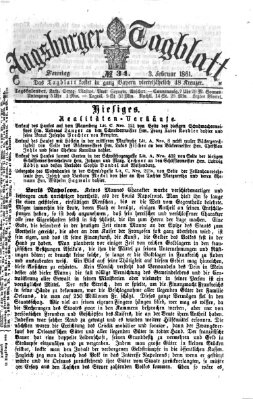 Augsburger Tagblatt Sonntag 3. Februar 1861